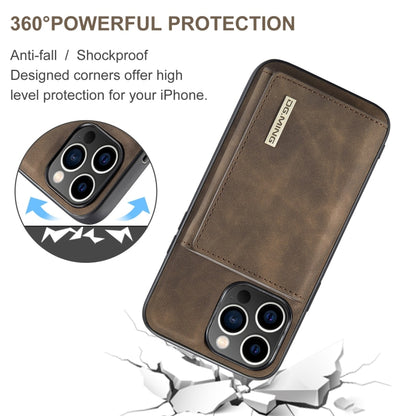 For iPhone 15 Pro Max DG.MING M1 Series 3-Fold Multi Card Wallet Leather Phone Case(Coffee) - iPhone 15 Pro Max Cases by DG.MING | Online Shopping UK | buy2fix