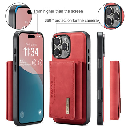 For iPhone 16 Pro DG.MING M2 Series 3-Fold Card Bag Wallet Leather Phone Case(Red) - iPhone 16 Pro Cases by DG.MING | Online Shopping UK | buy2fix