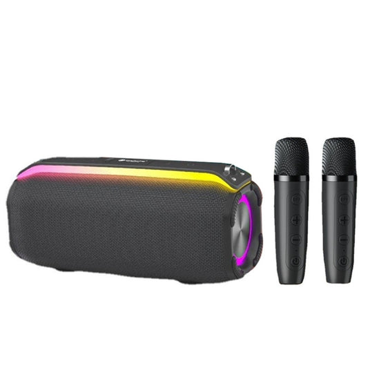 New RiXing NR8809 20W Outdoor Portable TWS Smart Wireless Bluetooth Speaker, Style:Dual Mic(Grey) - Desktop Speaker by NewRixing | Online Shopping UK | buy2fix