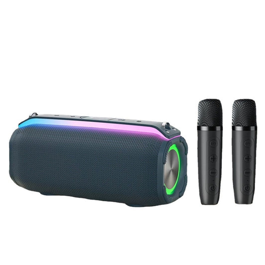 New RiXing NR8809 20W Outdoor Portable TWS Smart Wireless Bluetooth Speaker, Style:Dual Mic(Blue) - Desktop Speaker by NewRixing | Online Shopping UK | buy2fix