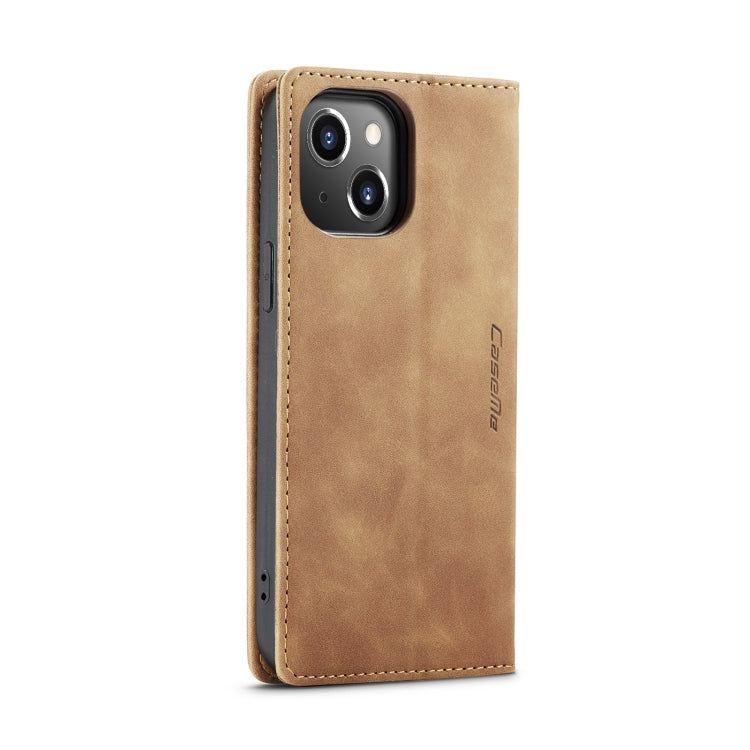 For iPhone 15 CaseMe 013 Multifunctional Horizontal Flip Leather Phone Case(Brown) - iPhone 15 Cases by CaseMe | Online Shopping UK | buy2fix