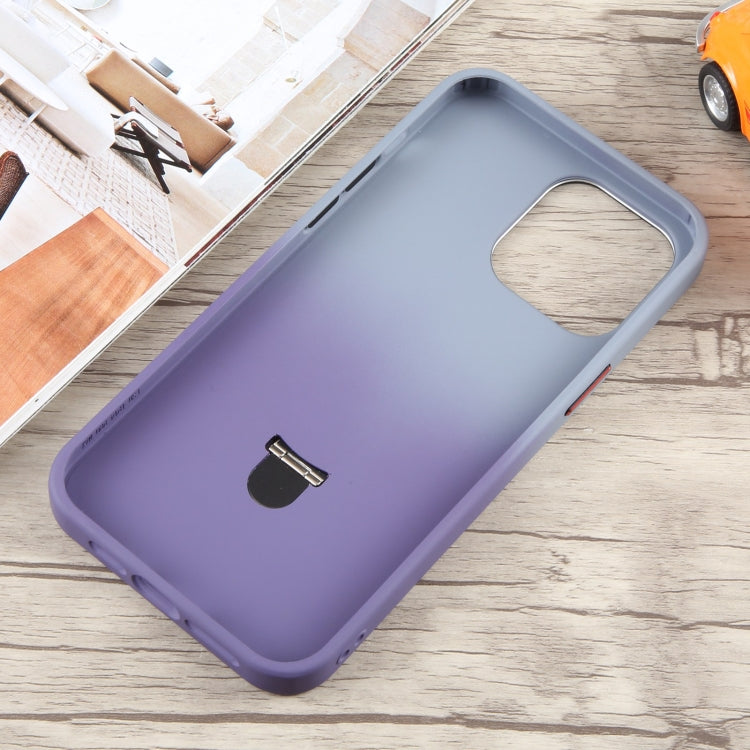 For iPhone 12 Pro Gradient MagSafe Holder Liquid TPU Hybrid PC Phone Case(Blue Purple) - iPhone 12 / 12 Pro Cases by buy2fix | Online Shopping UK | buy2fix