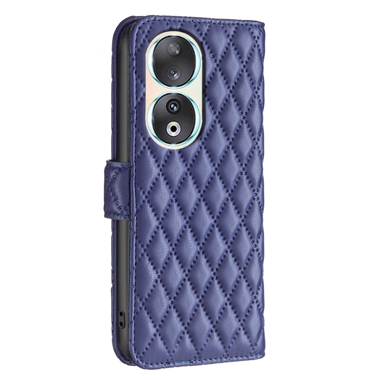 For Honor 90 5G Diamond Lattice Wallet Flip Leather Phone Case(Blue) - Honor Cases by buy2fix | Online Shopping UK | buy2fix