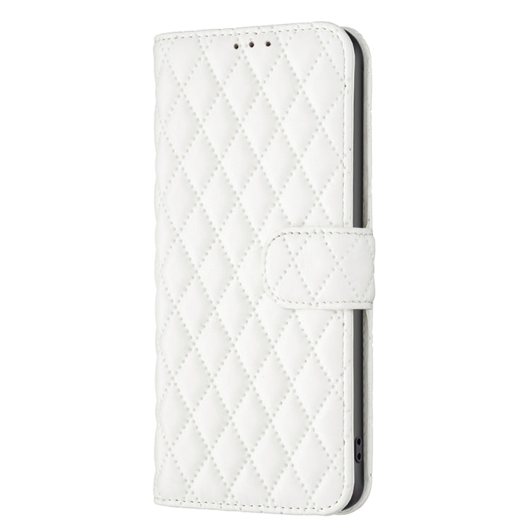 For Honor 90 5G Diamond Lattice Wallet Flip Leather Phone Case(White) - Honor Cases by buy2fix | Online Shopping UK | buy2fix