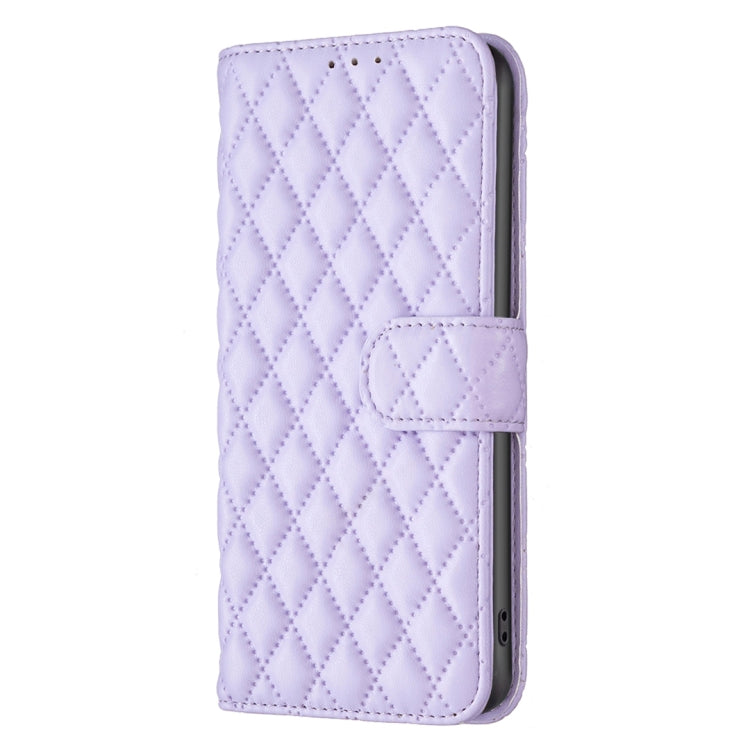 For Honor 100 Diamond Lattice Wallet Flip Leather Phone Case(Purple) - Honor Cases by buy2fix | Online Shopping UK | buy2fix