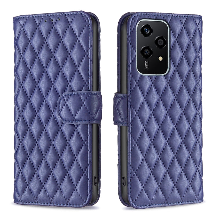 For Honor 200 Lite Global Diamond Lattice Wallet Flip Leather Phone Case(Blue) - Honor Cases by buy2fix | Online Shopping UK | buy2fix