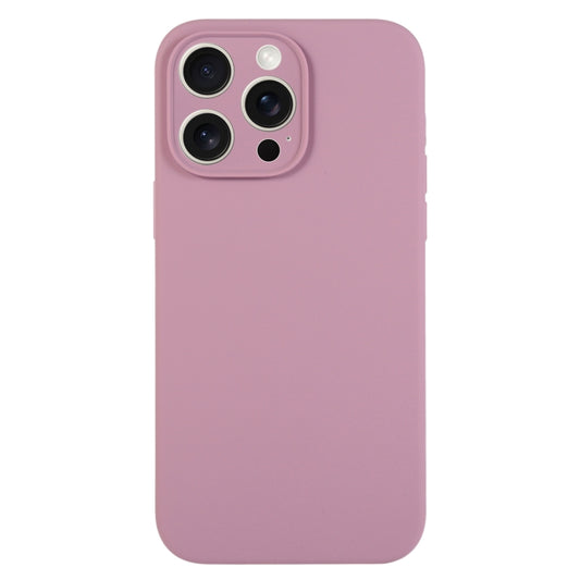 For iPhone 15 Pro Pure Color Liquid Silicone Fine Pore Phone Case(Black Currant) - iPhone 15 Pro Cases by buy2fix | Online Shopping UK | buy2fix