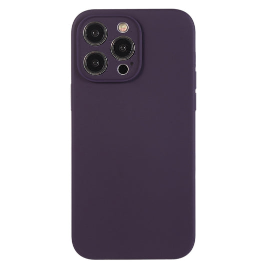 For iPhone 12 Pro Pure Color Liquid Silicone Fine Pore Phone Case(Berry Purple) - iPhone 12 / 12 Pro Cases by buy2fix | Online Shopping UK | buy2fix