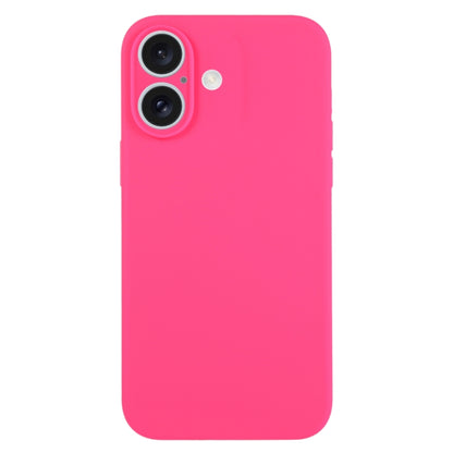 For iPhone 16 Plus Pure Color Liquid Silicone Fine Pore Phone Case(Fresh Pink) - iPhone 16 Plus Cases by buy2fix | Online Shopping UK | buy2fix