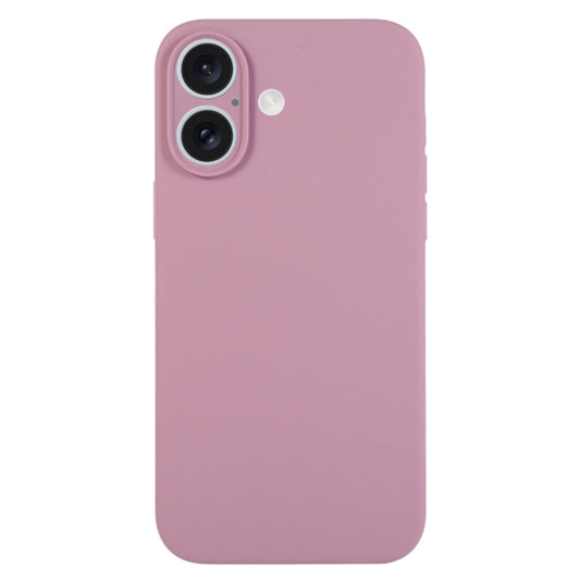 For iPhone 16 Pure Color Liquid Silicone Fine Pore Phone Case(Black Currant) - iPhone 16 Cases by buy2fix | Online Shopping UK | buy2fix