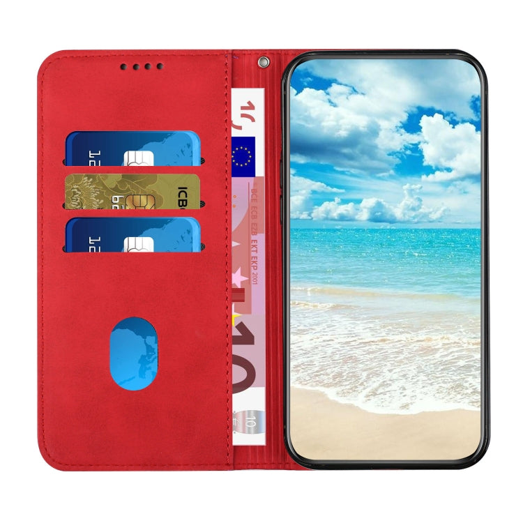 For Motorola Moto G Power 5G 2024 Diamond Splicing Skin Feel Magnetic Leather Phone Case(Red) - Motorola Cases by buy2fix | Online Shopping UK | buy2fix