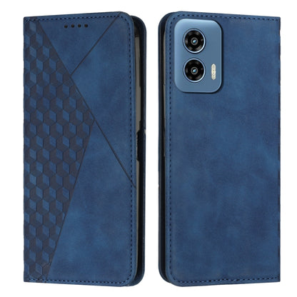 For Motorola Moto G Play 5G 2024 / G 5G 2024 Diamond Splicing Skin Feel Magnetic Leather Phone Case(Blue) - Motorola Cases by buy2fix | Online Shopping UK | buy2fix