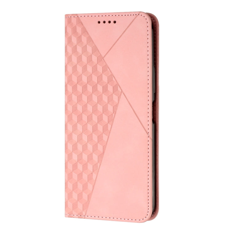 For Motorola Moto G Stylus 5G 2024 Diamond Splicing Skin Feel Magnetic Leather Phone Case(Rose Gold) - Motorola Cases by buy2fix | Online Shopping UK | buy2fix