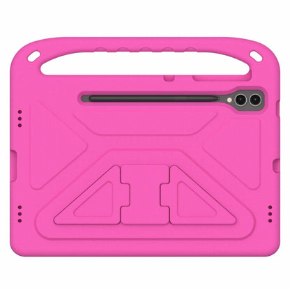 For Samsung Galaxy Tab S9+ Handle EVA Shockproof Tablet Case with Holder(Rose Red) - Galaxy Tab S9+ Cases by buy2fix | Online Shopping UK | buy2fix