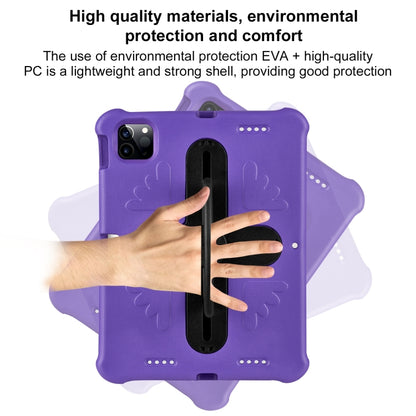 For iPad Air 11 2024 Shield 360 Rotation Handle EVA Shockproof PC Tablet Case(Purple Black) - iPad Air 11 2024 Cases by buy2fix | Online Shopping UK | buy2fix