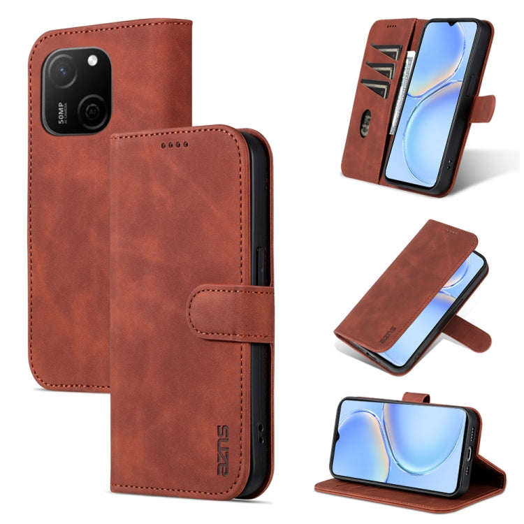 For Huawei Maimang A20 AZNS Skin Feel Calf Texture Flip Leather Phone Case(Brown) - Huawei Cases by AZNS | Online Shopping UK | buy2fix