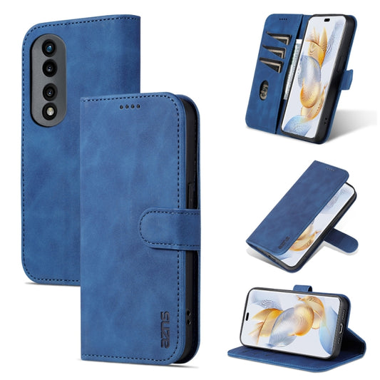 For Honor 90 AZNS Skin Feel Calf Texture Flip Leather Phone Case(Blue) - Honor Cases by AZNS | Online Shopping UK | buy2fix