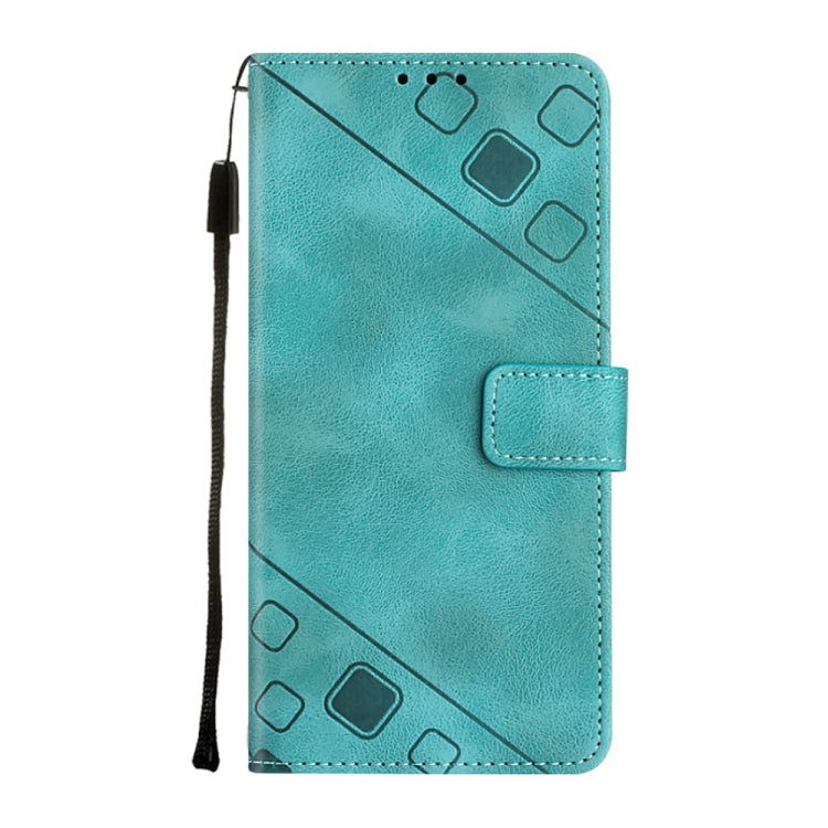 For Google Pixel 9 / 9 Pro Skin-feel Embossed Leather Phone Case(Green) - Google Cases by buy2fix | Online Shopping UK | buy2fix