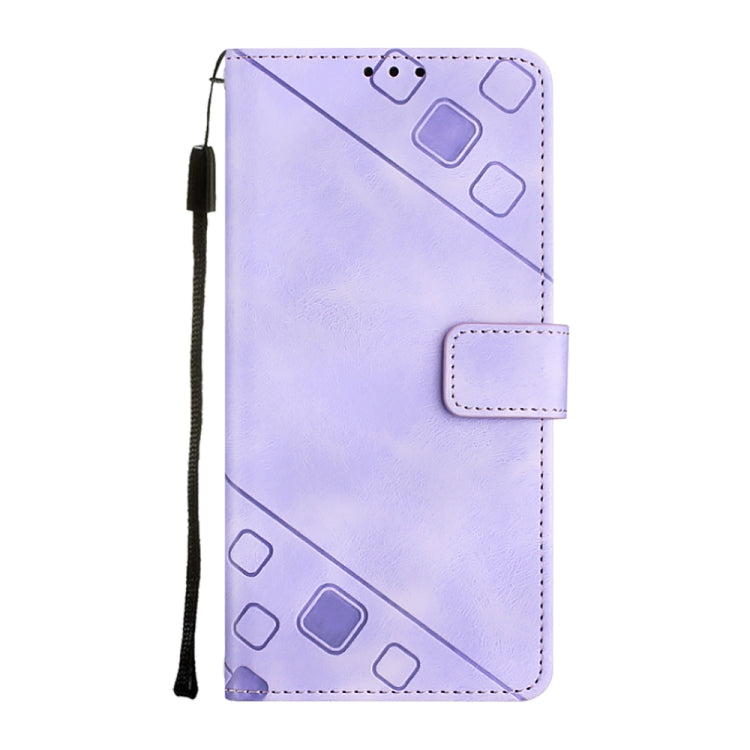 For Google Pixel 9 Pro XL Skin-feel Embossed Leather Phone Case(Light Purple) - Google Cases by buy2fix | Online Shopping UK | buy2fix