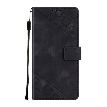 For Google Pixel 9 Pro XL Skin-feel Embossed Leather Phone Case(Black) - Google Cases by buy2fix | Online Shopping UK | buy2fix