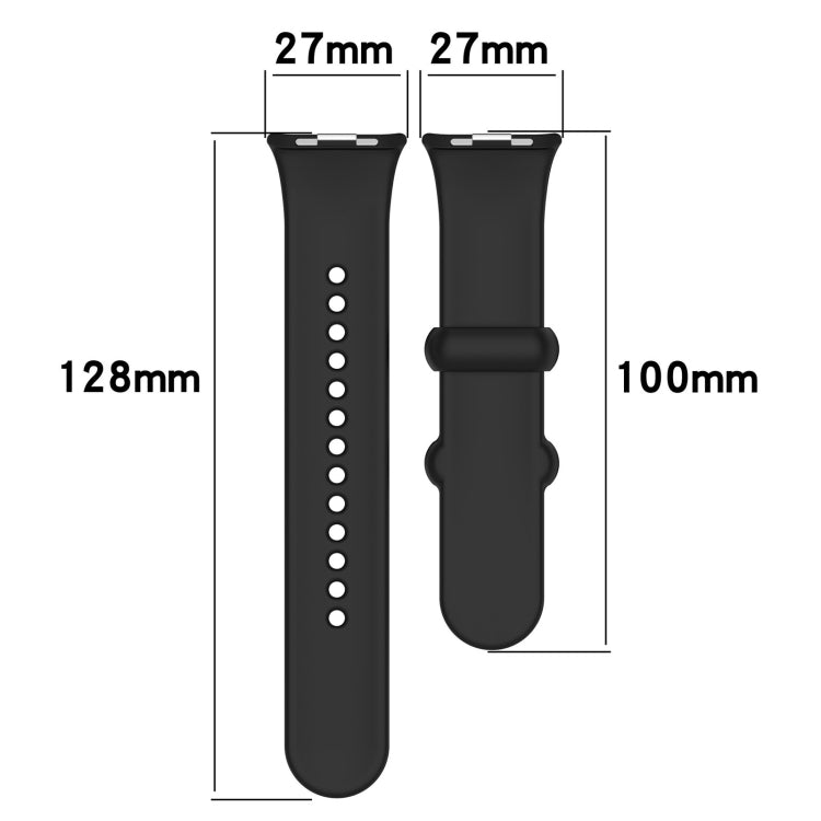 For Xiaomi Mi Band 8 Pro Solid Color Black Buckle Silicone Watch Band(Black) - Watch Bands by buy2fix | Online Shopping UK | buy2fix