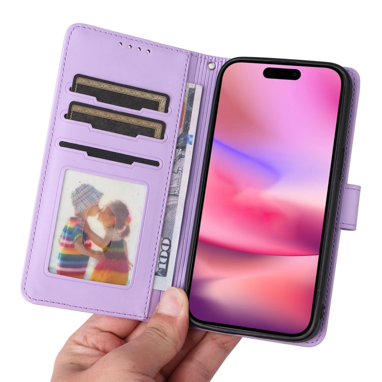 For iPhone 16 BETOPNICE BN-005 2 in 1 Detachable Imitate Genuine Leather Phone Case(Light Purple) - iPhone 16 Cases by BETOPNICE | Online Shopping UK | buy2fix