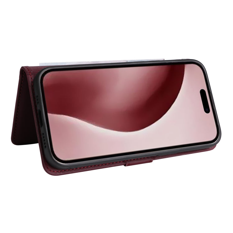 For iPhone 16 Pro BETOPNICE BN-005 2 in 1 Detachable Imitate Genuine Leather Phone Case(Wine Red) - iPhone 16 Pro Cases by BETOPNICE | Online Shopping UK | buy2fix