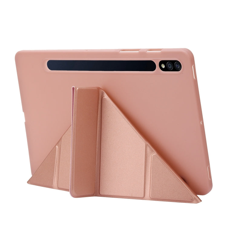 For Samsung Galaxy Tab S9 Deformation Silicone Leather Tablet Case(Dark Blue) - Galaxy Tab S9 Cases by buy2fix | Online Shopping UK | buy2fix