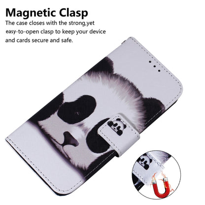 For Motorola Moto G Play 4G 2024 Coloured Drawing Flip Leather Phone Case(Panda) - Motorola Cases by buy2fix | Online Shopping UK | buy2fix