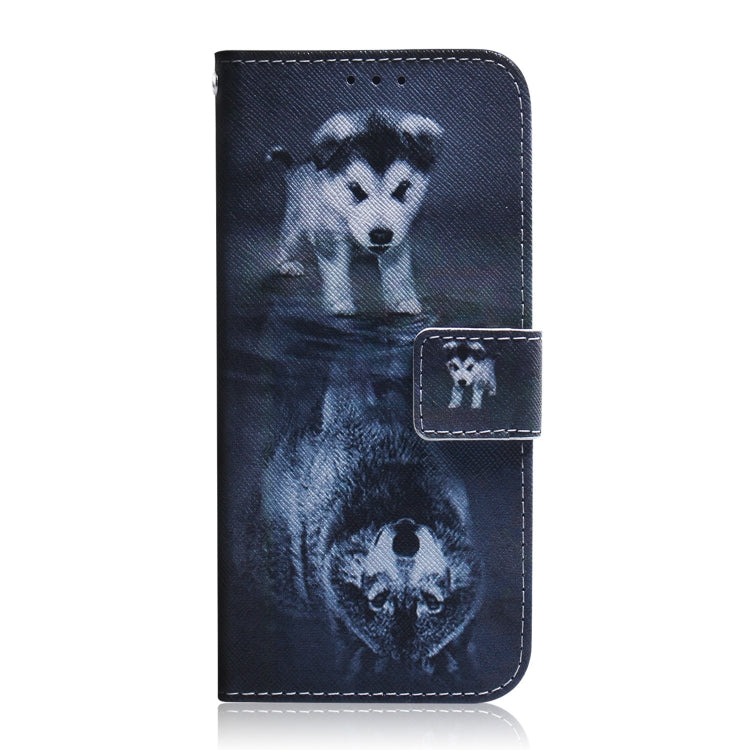 For Motorola Moto G Power 5G 2024 Coloured Drawing Flip Leather Phone Case(Wolf and Dog) - Motorola Cases by buy2fix | Online Shopping UK | buy2fix