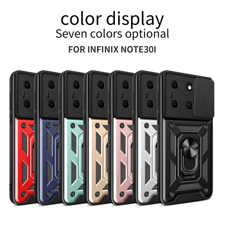 For Infinix Note 30i Sliding Camera Cover Design TPU+PC Phone Case(Blue) - Infinix Cases by buy2fix | Online Shopping UK | buy2fix