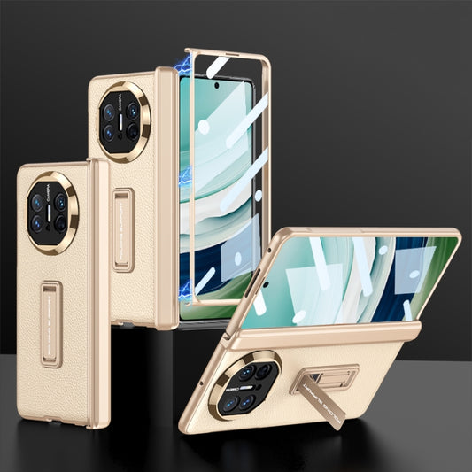 For Huawei Mate X5 GKK Magnetic Hinge Flip Leather Phone Case with Holder(Gold) - Huawei Cases by GKK | Online Shopping UK | buy2fix