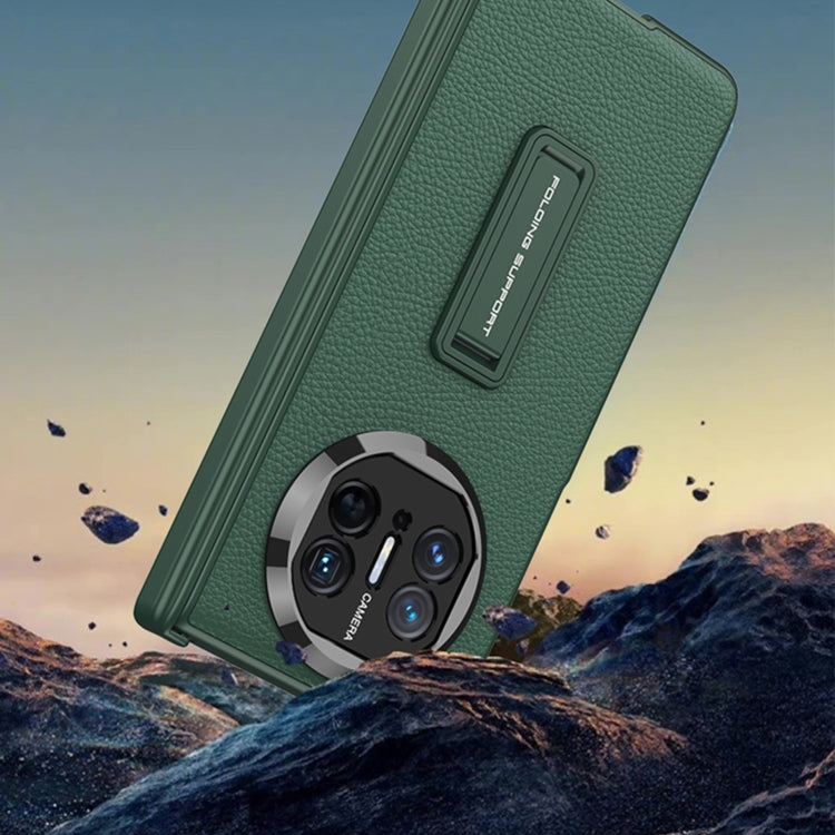 For Huawei Mate X5 GKK Magnetic Hinge Flip Leather Phone Case with Holder(Green) - Huawei Cases by GKK | Online Shopping UK | buy2fix