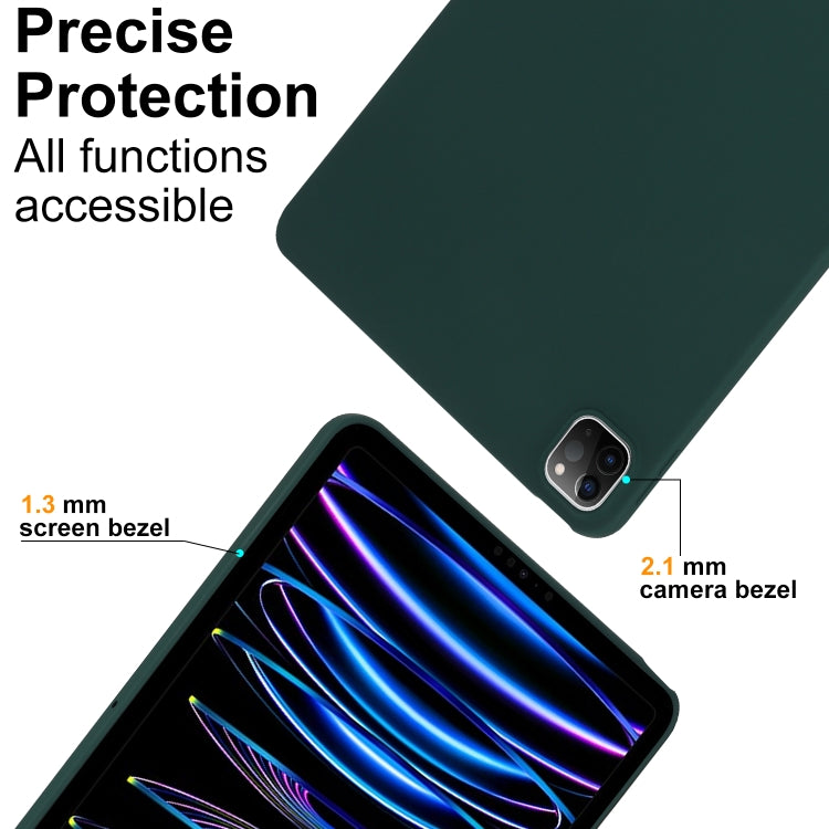 For iPad Pro 11 2024 Oil Spray Skin-friendly TPU Tablet Case(Deep Green) - iPad Pro 11 2024 Cases by buy2fix | Online Shopping UK | buy2fix