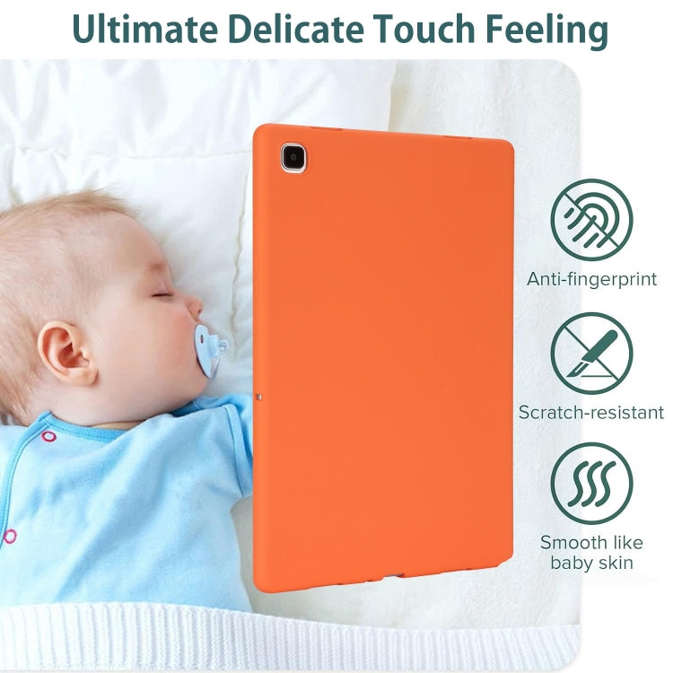 For Samsung Galaxy Tab S9 Oil Spray Skin-friendly TPU Tablet Case(Orange) - Galaxy Tab S9 Cases by buy2fix | Online Shopping UK | buy2fix