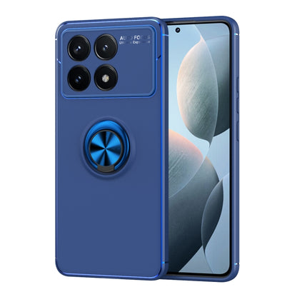 For Xiaomi Redmi K70E Metal Ring Holder TPU Phone Case(Blue) - K70E Cases by buy2fix | Online Shopping UK | buy2fix