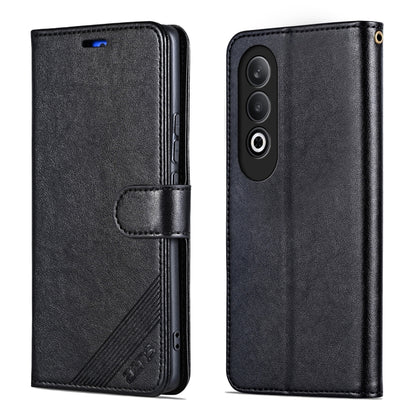 For OnePlus Nord CE4 AZNS Sheepskin Texture Flip Leather Phone Case(Black) - OnePlus Cases by AZNS | Online Shopping UK | buy2fix