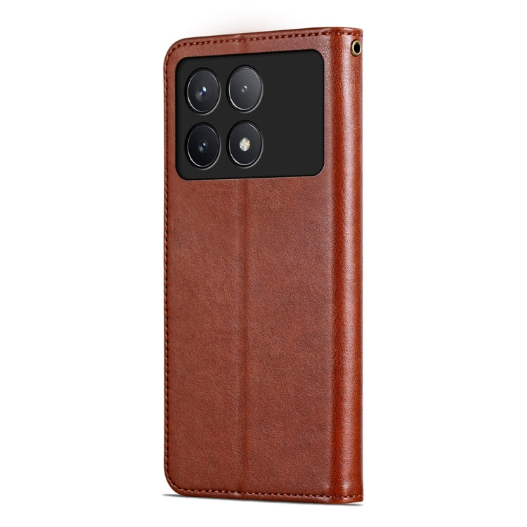 For Xiaomi Redmi K70 / K70 Pro AZNS Sheepskin Texture Flip Leather Phone Case(Brown) - K70 Pro Cases by AZNS | Online Shopping UK | buy2fix