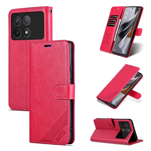 For Xiaomi Redmi K70 / K70 Pro AZNS Sheepskin Texture Flip Leather Phone Case(Red) - Xiaomi Cases by AZNS | Online Shopping UK | buy2fix