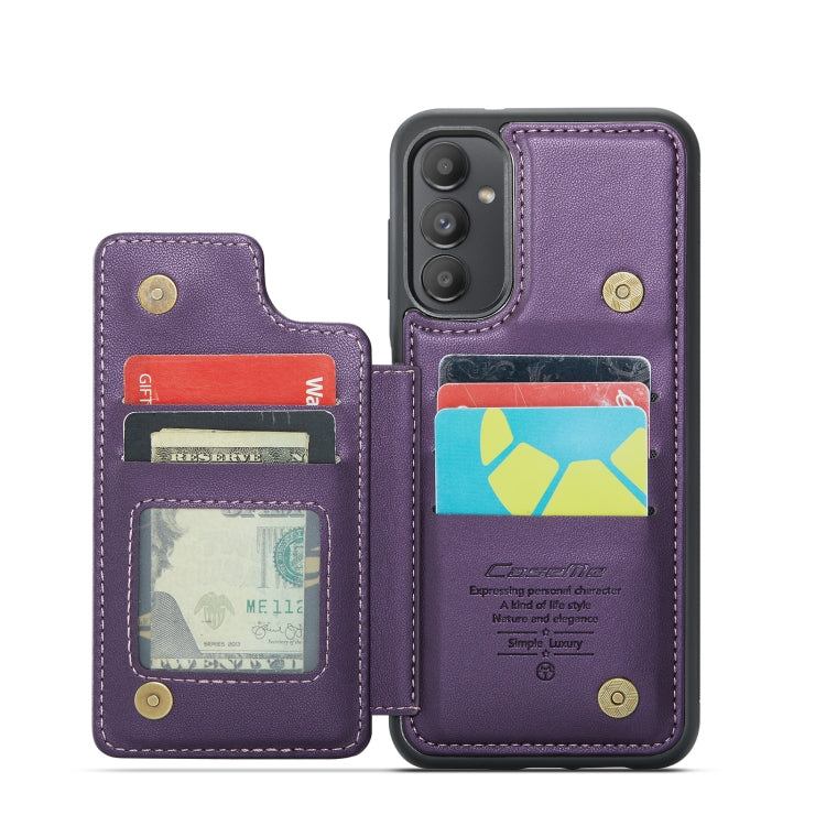 For Samsung Galaxy A13 5G CaseMe C22 Card Slots Holder RFID Anti-theft Phone Case(Purple) - Galaxy Phone Cases by CaseMe | Online Shopping UK | buy2fix