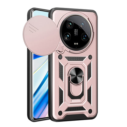 For Xiaomi 14 Ultra Sliding Camera Cover Design TPU Hybrid PC Phone Case(Rose Gold) - 14 Ultra Cases by buy2fix | Online Shopping UK | buy2fix