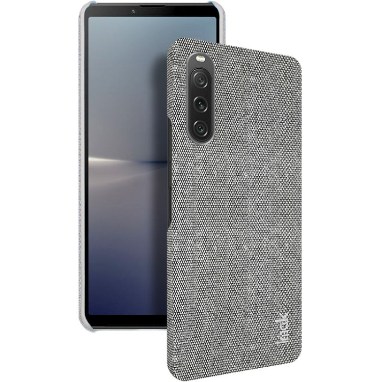 For Sony Xperia 10 V imak Ruiyi Series Cloth Texture PU + PC Phone Case(Light Grey) - Sony Cases by imak | Online Shopping UK | buy2fix