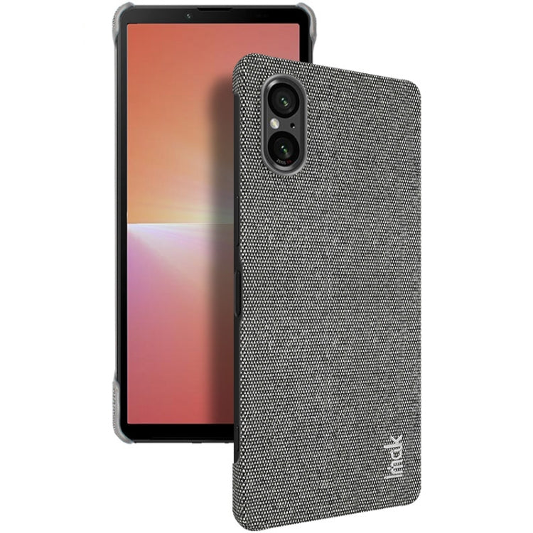 For Sony Xperia 5 V imak Ruiyi Series Cloth Texture PU + PC Phone Case(Dark Grey) - Sony Cases by imak | Online Shopping UK | buy2fix