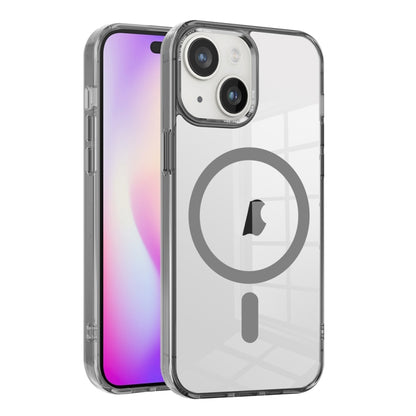 For iPhone 15 Plus Ice Color Magnetic Series PC + Acrylic Magsafe Phone Case(Grey) - iPhone 15 Plus Cases by buy2fix | Online Shopping UK | buy2fix