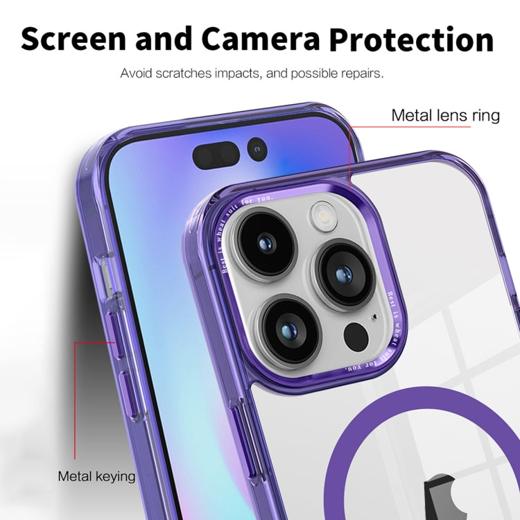 For iPhone 13 Pro Ice Color Magnetic Series PC + Acrylic Magsafe Phone Case(Transparent) - iPhone 13 Pro Cases by buy2fix | Online Shopping UK | buy2fix