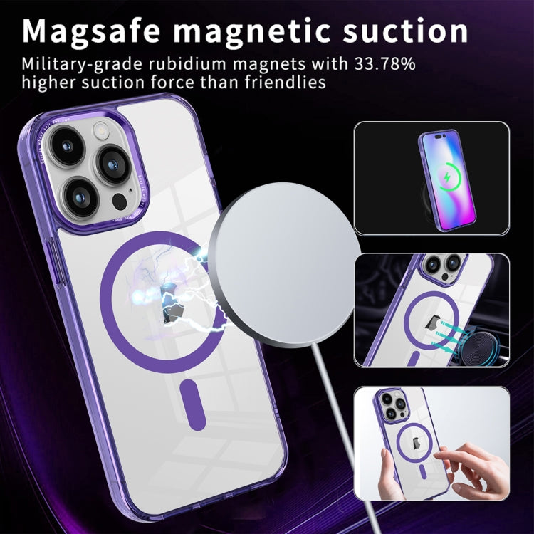 For iPhone 15 Ice Color Magnetic Series PC + Acrylic Magsafe Phone Case(Far Peak Blue) - iPhone 15 Cases by buy2fix | Online Shopping UK | buy2fix