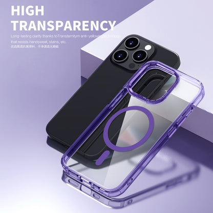 For iPhone 14 Pro Max Ice Color Magnetic Series PC + Acrylic Magsafe Phone Case(Purple) - iPhone 14 Pro Max Cases by buy2fix | Online Shopping UK | buy2fix