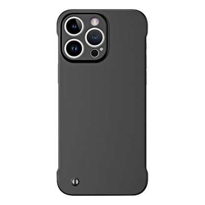 For iPhone 12 Pro Max Frameless Metallic Paint Hybrid PC Phone Case(Matte Black) - iPhone 12 Pro Max Cases by buy2fix | Online Shopping UK | buy2fix