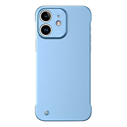 For iPhone 12 mini Frameless Metallic Paint Hybrid PC Phone Case(Sierra Blue) - iPhone 12 mini Cases by buy2fix | Online Shopping UK | buy2fix