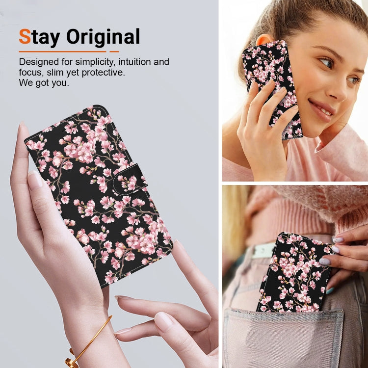 For Google Pixel 9 Pro Crystal Texture Colored Drawing Leather Phone Case(Plum Bossom) - Google Cases by buy2fix | Online Shopping UK | buy2fix